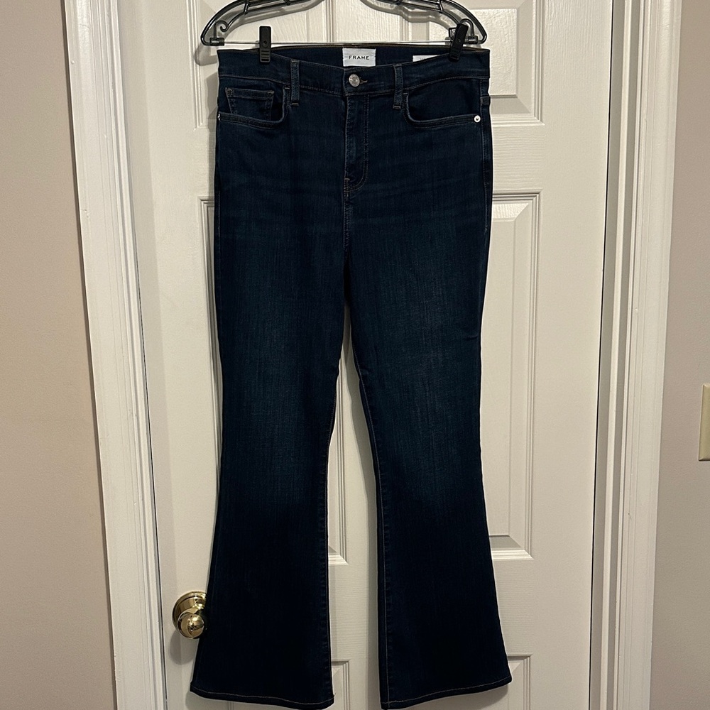 Frame Denim Dark Blue Flare Jeans